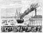 Capt. Davis’s private brigade extinguishing a fire on a brig in Margate Harbour 1875 | Margate History